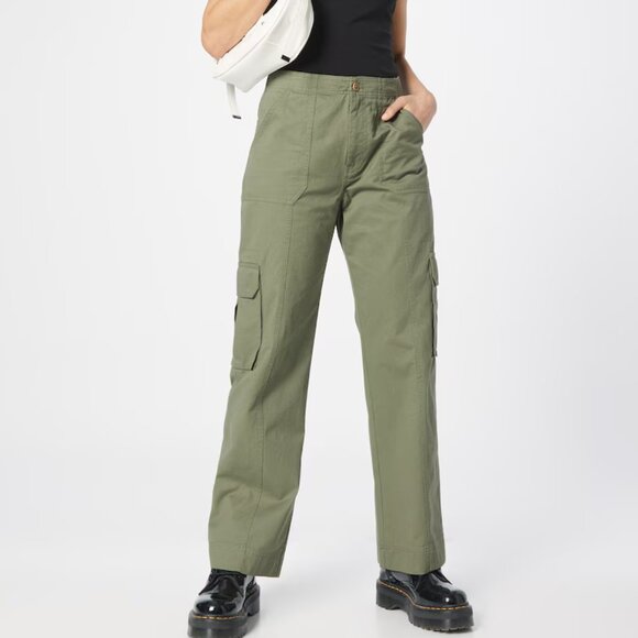 Abercrombie Fitch Olive Green Cargo Pants Size 2 NEW Straight Leg - Picture 1 of 11